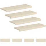  Stepenica 8 kom. 80 x 25 x 2 cm Bijela Čvrsto Hrastovo Drvo | shoptok.hr
