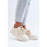 Boto Women's Beige Faux Leather Sneakers Avanalis | Shoptok.si