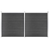  Set panela za ogradu WPC 353 x 186 cm crni | Eponuda.com