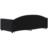  Dnevni krevet na razvlačenje s ladicama crni 90 x 190 cm baršun | shoptok.hr