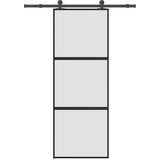 vidaXL Klizna vrata s priborom 76 x 205 cm kaljeno staklo i aluminij Cijene
