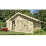 Male kuće Drveno spremište TOBIAS 16M2 418 × 418 cm sa šindrom | shoptok.hr