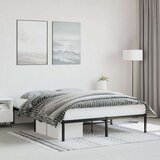 Metalni okvir za krevet crni 150x200 cm Cijene