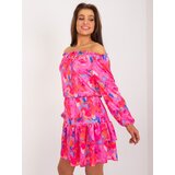 Fashion Hunters Dark pink Spanish dress with ruffles RUE PARIS | Shoptok.si