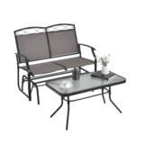 Costway Set vrtnega pohištva Vrtna gugalna klop + vrtna miza, (5000012579) | Shoptok.si
