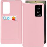 AVIZAR Usnjeno ohišje za Galaxy S25 Ultra Store Okensko držalo za kartice, Roza, (5000016013) | Shoptok.si