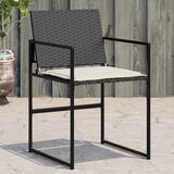 Maison Chic Vrtni stoli - Stol za vrt z blazinami 4 kosi črn poli ratan JS2224, (21876819) | Shoptok.si
