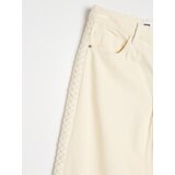 Sinsay Wide-leg mid waist traperice s dekorativnom pletenicom na nogavici | shoptok.hr