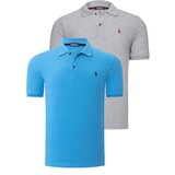Dewberry DUO SET T8561 MEN'S TSHIRT-GREY-BLUE | shoptok.hr