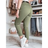 DStreet Spodnie damskie slim fit z paskiem TAIRONIK khaki | Shoptok.si