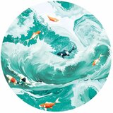  Okrugla fototapeta - Fish and waves 280x280 | shoptok.hr