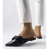 Gemre Black elegant mules with chain Patenaude | Shoptok.si