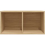 vidaXL Kutija za pohranu vinilnih ploča boja hrasta 71x34x36 cm drvena | shoptok.hr