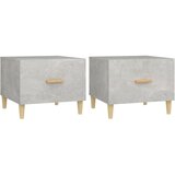 vidaXL Klubske mizice 2 kosa betonsko sive 50x50x40 cm konstruiran les, (20712959) Cene