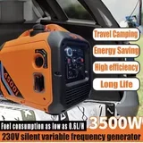 Inverterski Tihi Benzinski Agregat 3500W – Daljinski, 55dB, USB, 12V, 6.5L Tank