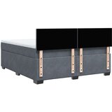 vidaXL Box spring postelja z vzmetnico temno siva 180x200 cm žamet | Shoptok.si