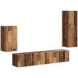vidaXL Komplet TV omaric 4 pcs Star les Konstruiran les, (5000132201) | Shoptok.si