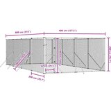 Vanjski kavez za pse srebrni 4 x 8 x 2 m od pocinčanog čelika | shoptok.hr
