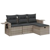  4-dijelni set vrtnih sofa s jastucima svijetlosivi poliratan | shoptok.hr