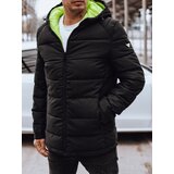 DStreet Kurtka męska zimowa pikowana z kapturem czarno-zielona | shoptok.hr