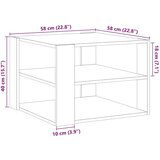 vidaXL Klubska mizica artisan hrast 58x58x40 cm inženirski les | Shoptok.si