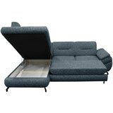 MID.YOU KOTNA SEDEŽNA GARNITURA, struktura, pliš modra | Shoptok.si