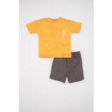 Defacto baby boy printed short sleeve t-shirt shorts 2-Piece set Cene