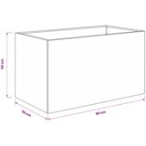  Vrtna saksija Maslinastozelena 80 x 50 x 50 cm Čelična vrata | shoptok.hr