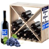 KADAX Stojalo za vino, leseno stojalo, 24 steklenic, omarica za alkohol, polica, dnevna soba, 52 cm, (5000362700) Cene