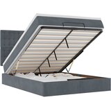 Maison Chic Otomanski Posteljni okvir - Dvoposteljna postelja - Zakonska postelja z vzmetnicami siv 140x190cm žamet-J1069, (21761597) | Shoptok.si
