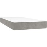 Furnova Vzmetnica z žepkasto vzmetjo svetlo siva 100x210x20 cm žamet, (21912054) | Shoptok.si