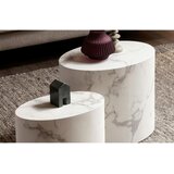 Livetastic Set Klubskih Mizic Marble, Bela, 2-Delni | Shoptok.si