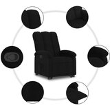 vidaXL Naslonjač na podizanje od tkanine crni | shoptok.hr