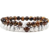 IZMAEL Zapestnice AN-13787 - Rjava / Bela | Shoptok.si