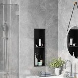  Ničica za tuš Crna 60 x 20 x 9,5 cm Nehrđajući čelik | Shoptok.si