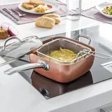 Set Višenamjenskih Keramičkih Tava 5 u 1 Copper Coppans InnovaGoods 4 Dijelovi