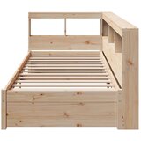  Knjižna postelja brez ležišča 90x200 cm trdna borovina | Shoptok.si