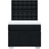 vidaXL Box spring postelja z vzmetnico črna 80x200 cm blago | Shoptok.si
