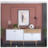 Hanah home Hanah Kućna konzola GD110, 180x87,6x45 cm, Bijela-orah | Eponuda.ba