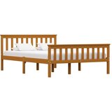 vidaXL Posteljni okvir medeno rjav iz trdne borovine 140x200 cm, (20646278) Cene
