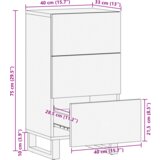 vidaXL stransko pohištvo 40x33.5x75 cm iz trdnega mangovega lesa | Shoptok.si