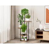 Kondela Kovinsko stojalo za rože, črna/rustikalni les, ADITE | Shoptok.si