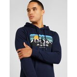 Jack & Jones Majica 'JJPEAK' mornarska / svetlo modra / temno rumena / bela | Shoptok.si