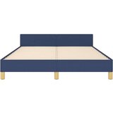  Okvir za krevet s uzglavljem plavi 140 x 200 cm od tkanine | shoptok.hr