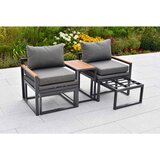 Gardenson VRTNI SET LINDOS aluminij barve grafita, siva, naravne barve | Shoptok.si