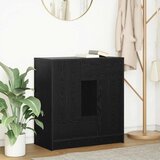  Komoda s ladicama i vratima crni hrast 70,5x34x74,5 cm | Eponuda.com