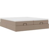 vidaXL Otomanski posteljni okvir z vzmetnicami kapučino 180x200 cm, (21607344) | Shoptok.si