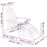  Vrtne stolice Adirondack s osloncima za noge 2 kom HDPE bijele | Eponuda.ba