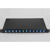 Optički patch panel sa 12 konektora SC/UPC sa kliznim mehanizmom 1U