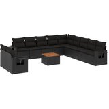  12-dijelni set vrtnih sofa od poliratana s jastucima crni | shoptok.hr